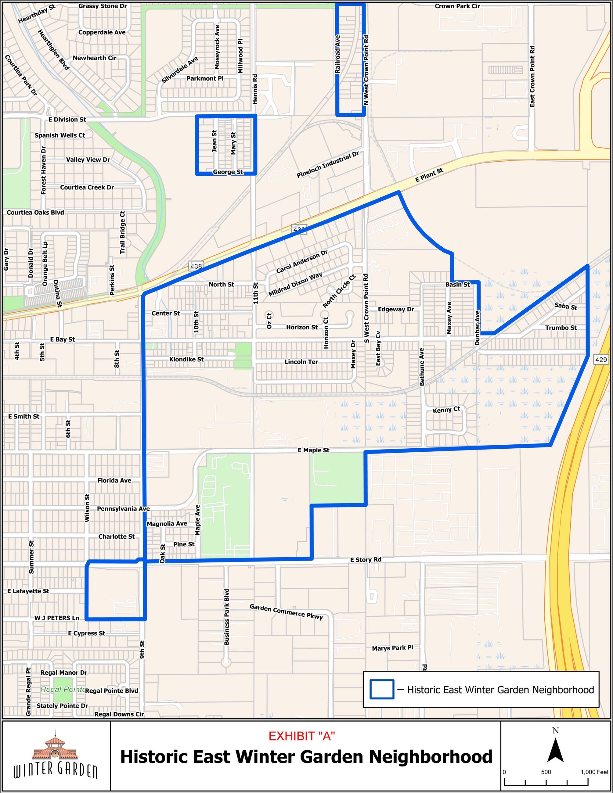 Historic East Winter Garden Neighborhood Map
